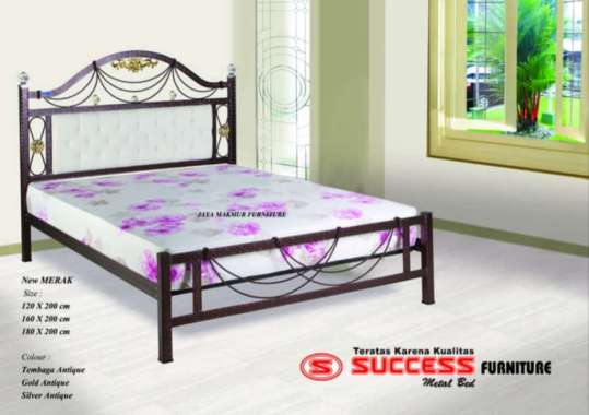Ranjang Tempat Tidur Besi Tempa 120x200 cm New Merak Success