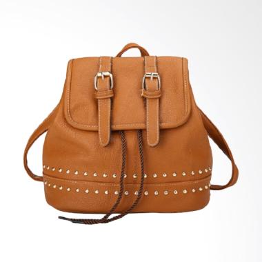 Fashion 0930020569 Knop Backpack Wanita - Light Brown