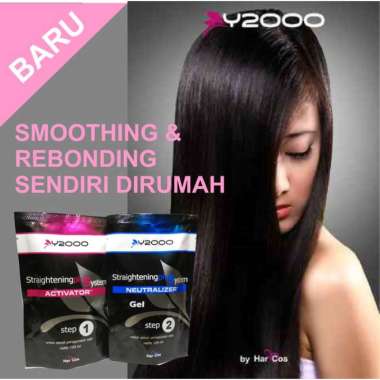 1 SET REBONDING PELURUSAN RAMBUT Y2000 POUCH 125 ML