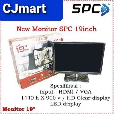 SPC LED Monitor 19" inch Full HD HDMI VGA Garansi Resmi