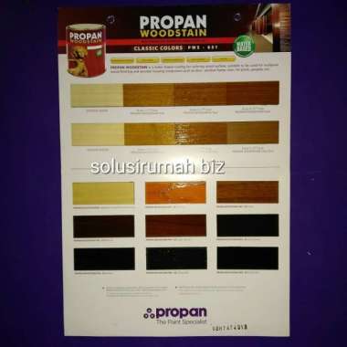KATALOG CAT POLITUR WOODSTAIN SAMPLE PROPAN WATERBASE KARTU WARNA