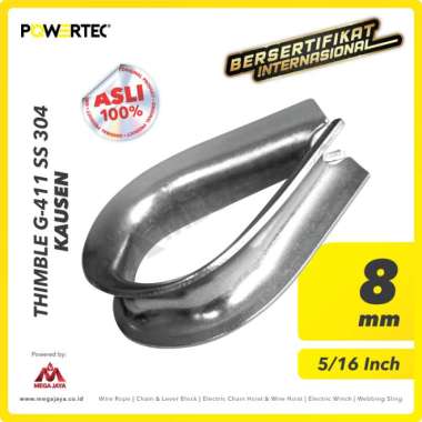 Thimble Wire Rope Kausen Sling Stainless Steel 8mm - 5-16" POWERTEC