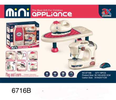 Mainan anak mesin jahit mini appliance play & learn set machine