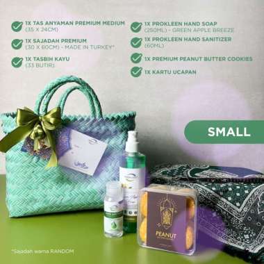 Parsel Ramadan Hampers Lebaran Sajadah Turkey Hand Sanitizer - SMALL - Biru Muda