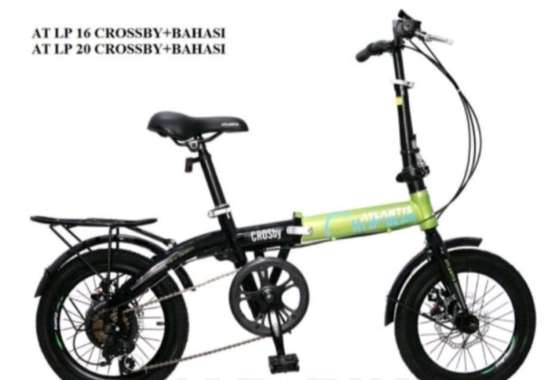 Sepeda Lipat 16 Inc Atlantis 7 Speed Rem Cakram Ada Boncengn & Spakbor