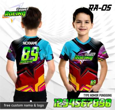 Jersey racing anak baju balap kaos motor 1 MERAH