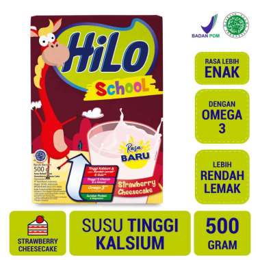 Promo Harga Hilo School Susu Bubuk Strawberry Cheesecake 500 gr - Blibli