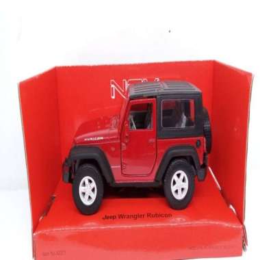 Diecast Miniatur Mobil Jeep Wrangler Rubicon - Diecast Welly Nex - Merah