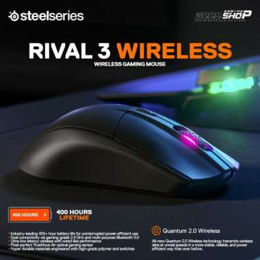 SteelSeries Rival 3 Wireless - Gaming Mouse