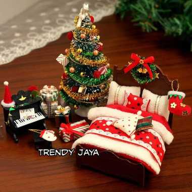 DIY Miniatur Christmas BEDROOM TK4 LED Puzzle Craf DO IT YOURSELF
