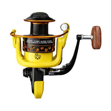 Lieyuwang Reel Pancing HD7000 12 Ball Bearing - Black Yellow