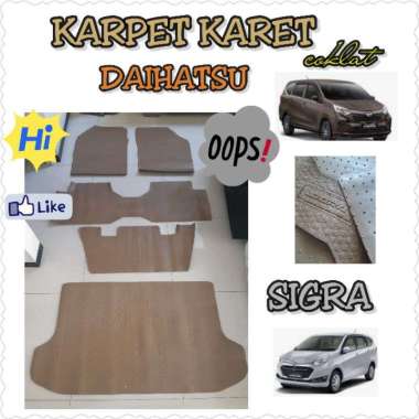 karpet karet mobil daihatsu sigra coklat full set