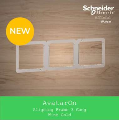 Schneider Electric AvatarOn Aligning Frame 3 Gang Gold - E8331_36_WG
