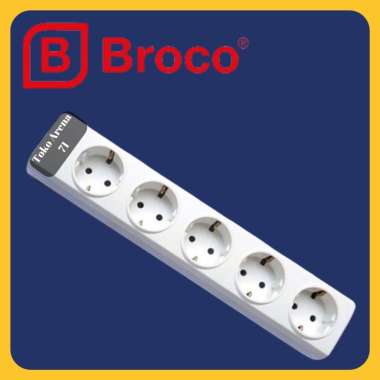 BROCO STOP KONTAK TERMINAL LUBANG 5 ARDE 5 LUBANG PUTIH 15350