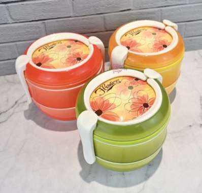 Multihomeware KOTAK MAKAN 2 SUSUN / RANTANG MAKAN DUA SUSUN / KOTAK SAYUR /LUNCH BOX