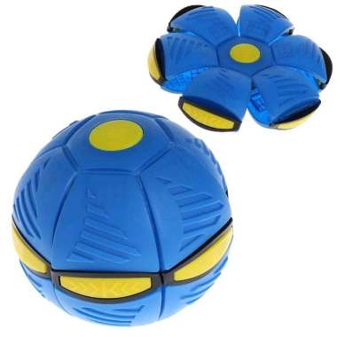 BOLA UFO LONCAT LED / FLAT BALL DISC/UFO MAGIC BALL Biru