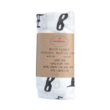 Hoppipollakids Mask Selimut Muslin Swaddle Bedong Bayi