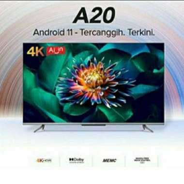 TCL SMART ANDROID TV 50A20-50INCH ANDROID 11 UHD 4K HDR GARANSI RESMI