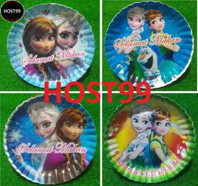 PIRING KERTAS KUE TART ULANG TAHUN PAPER PLATE KARAKTER multicolor