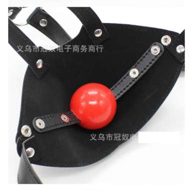 D209 Sumpal mulut topeng leather kulit masker mouth ball bdsm cosplay