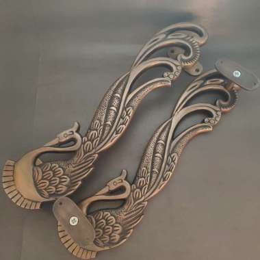 Handle Pintu Rumah Kuningan Motif Burung Merak Asli Kuningan