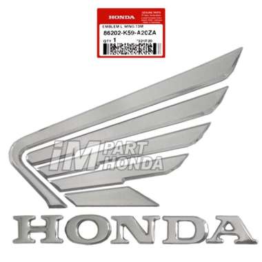 AHM 86202-K59-A20ZA Emblem Wing Wings Sayap Vario 150 Sebelah Kiri