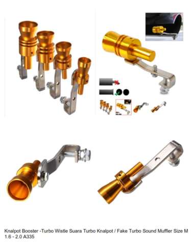Knalpot Booster -Turbo Wistle Suara Turbo Knalpot / Fake Turbo Sound Muffler Size M 1.6 - 2.0 A335