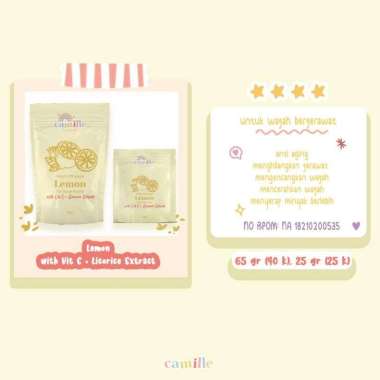 CAMILLE - Wash Off mask 65gr Lemon