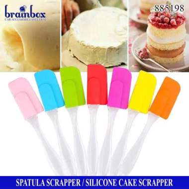 Mini Baking Spatula Scrapper Sutil Silikon Karet Spatula Silicone Kue Merah
