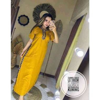 DASTER RENDA TEBY CHAMELIKA GOLD DASTER WANITA DASTER KEKINIAN DASTER PANJANG DASTER RENDA DASTER