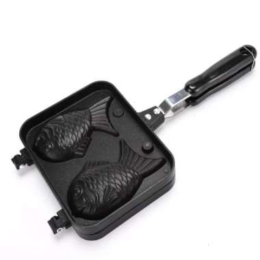 TAIYAKI WAFEL MAKER Cetakan Kue Dua ikan teflon Anti lengket 100 % ORIGINAL Multicolor