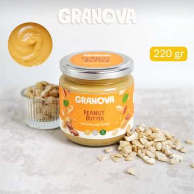 Granova - Selai Kacang Tanah / Peanut Butter [220 g] - Natural, Sugar-free, Vegan, Keto, Low-Carb Di