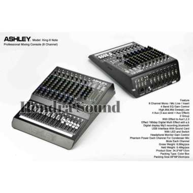 Mixer Audio Ashley King 8 Note Baru Mixer 8 channel