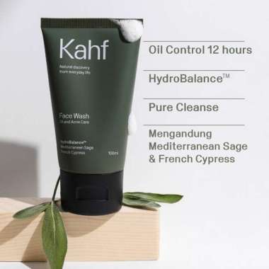 Kahf Oil and Acne Care Face Wash 100ml - Sabun Pencuci Muka Pria - Sabun Pencerah Wajah Kusam dan Be