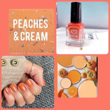 Kutek botol kecil warna orange peach