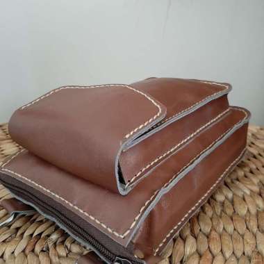 Tas hp pria kulit selempang mini sling bag premium kulit asli