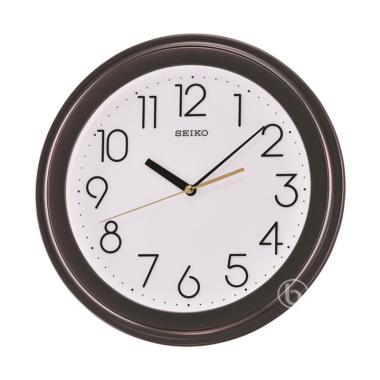 Seiko QXA577 Wall Clock Jam Dinding [28 cm] Brown