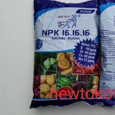pupuk npk rusia 16 16 16 npk biru pak tani 16-16-16 kemasan 1 kg