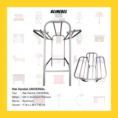 BLIMEBEL - Rak Handuk Aluminium Universal