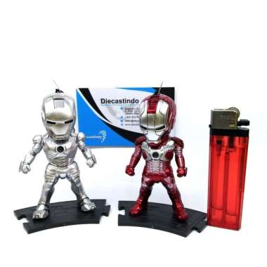 Mainan Action Figure Iron Man 3, 6 Pcs