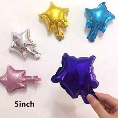 (1pc) Balon Foil Bintang 5”/10 cm Balon star Kecil balon buket isian balon bobo pvc Gold