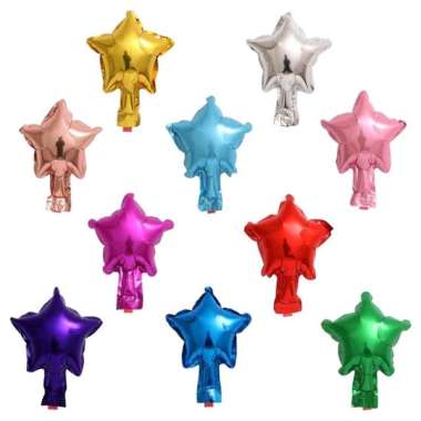 (1pc) Balon Foil Bintang 5”/10 cm Balon star Kecil balon buket isian balon bobo pvc Silver