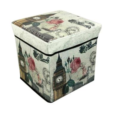 Radysa Motif London Big Ben Storage Box - Coklat