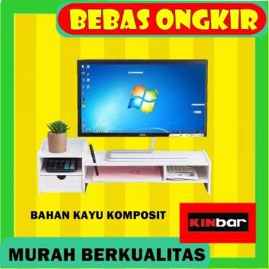 Meja Laptop Gaming Portable Lipat Minimalis Kayu Tatakan PC Komputer