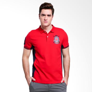 Giordano Union Jack Embroidery Kaos Polo Pria
