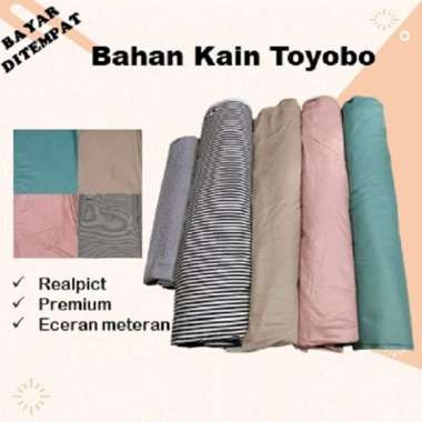 bahan kain katun toyobo premium meteran murah / kain katun toyobo platinum SALEM