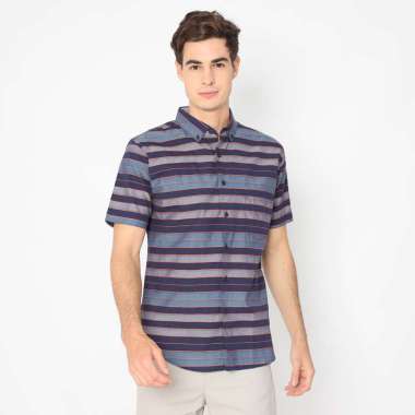 Platini Kemeja Pria Salur Lengan Pendek Katun 73128 L