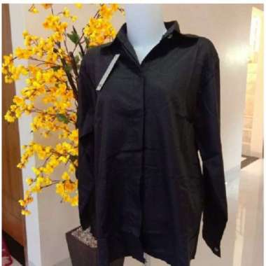 BLOUSE KATUN TOYOBO PANJANG TUNIK POLOS XL Hitam