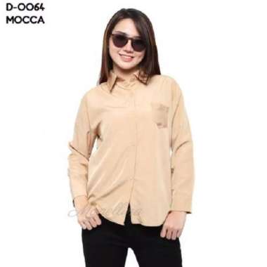 BLOUSE KATUN TOYOBO PANJANG TUNIK POLOS L Nude