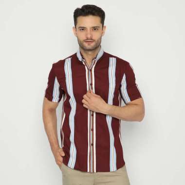 Platini Kemeja Salur Pria Lengan Pendek 131980 S